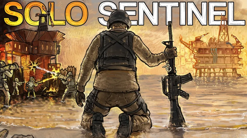 How does a solo player survive in Rust when building right next to Oil Rig?