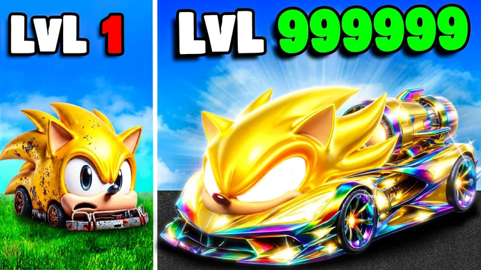 How does the Super Sonic Car level up from 1 to 1,000,000 in GTA 5